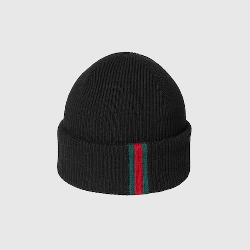 Gucci Wool Hat With Web - 1