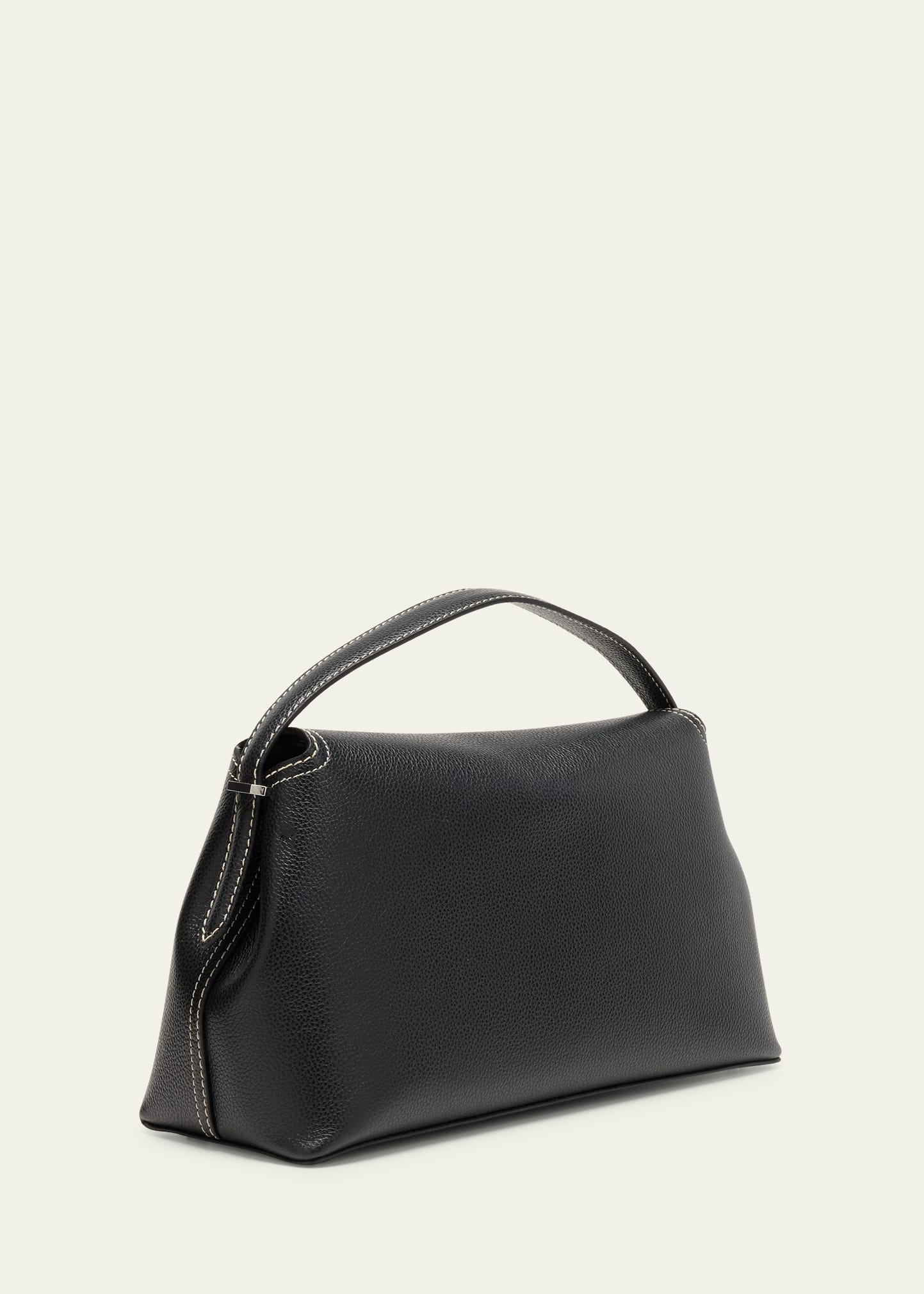T-Lock Top Handle Bag in Pebble Grain Leather - 3