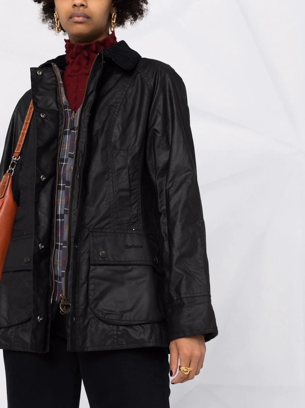 wax-coated buttoned-up jacket - 5
