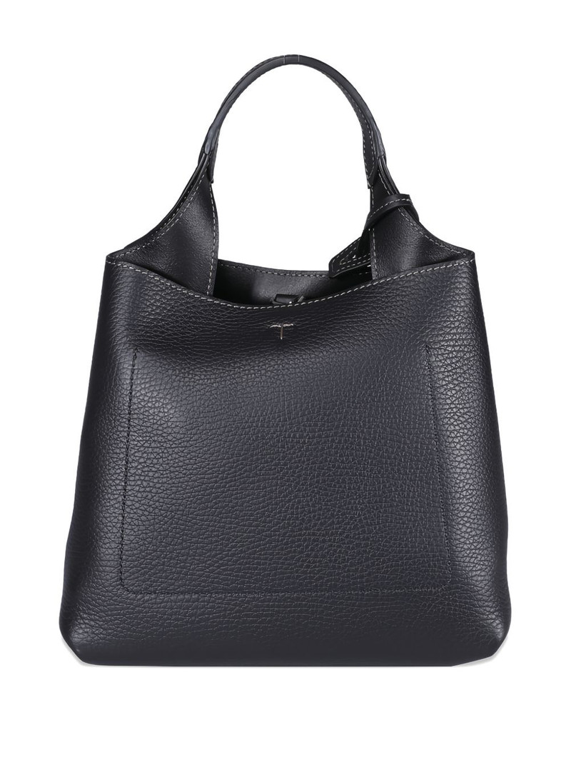 Tod's logo-charm leather tote bag outlook
