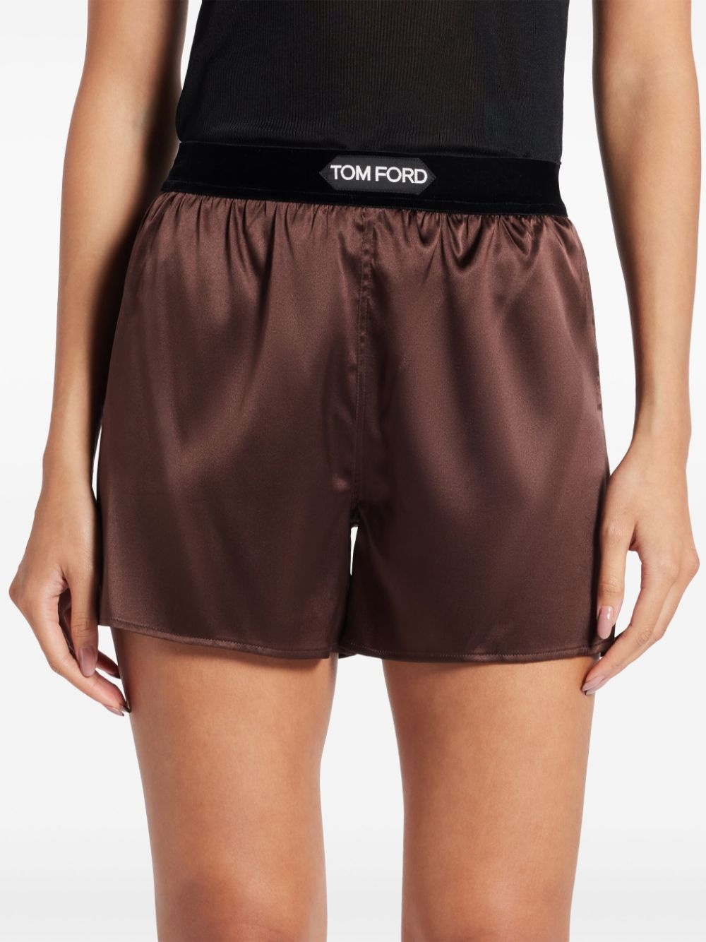 TOM FORD Logo silk shorts | tessabit | REVERSIBLE