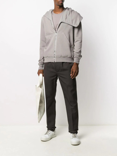 Rick Owens asymmetric zipped hoodie outlook