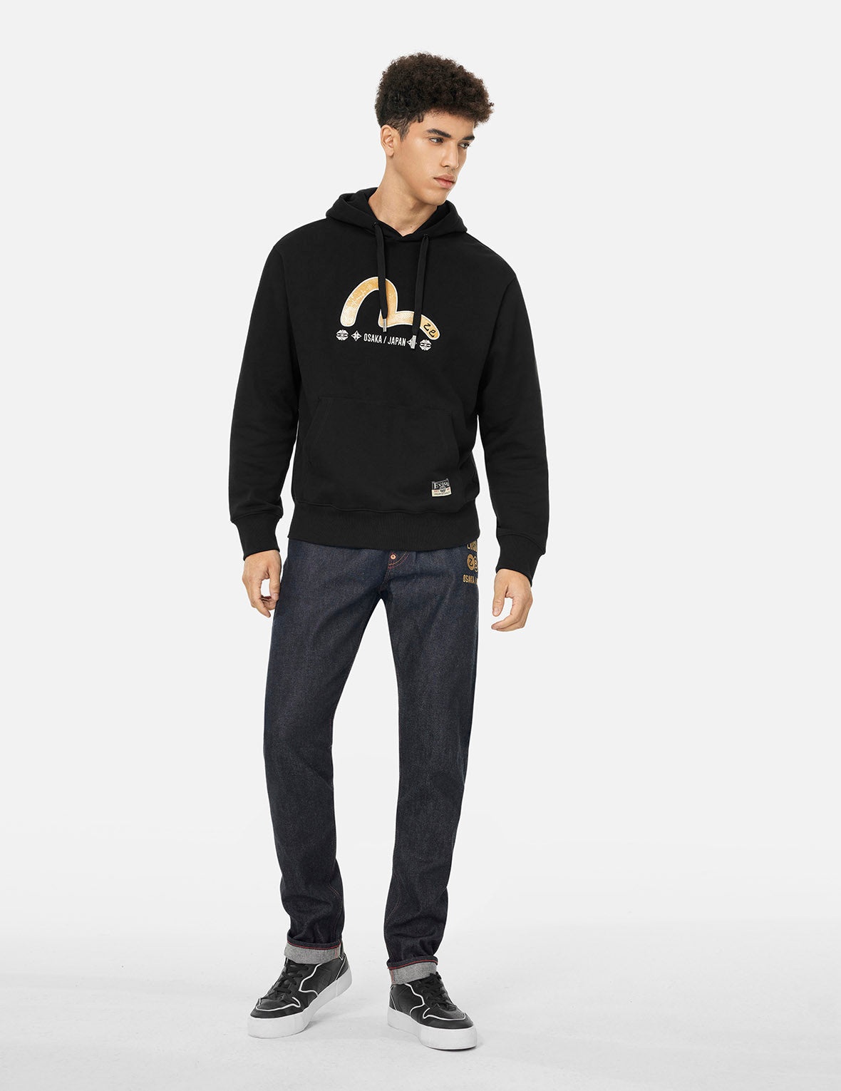 Soaring Snake and Dragon Print Relax Fit Hoodie - 6