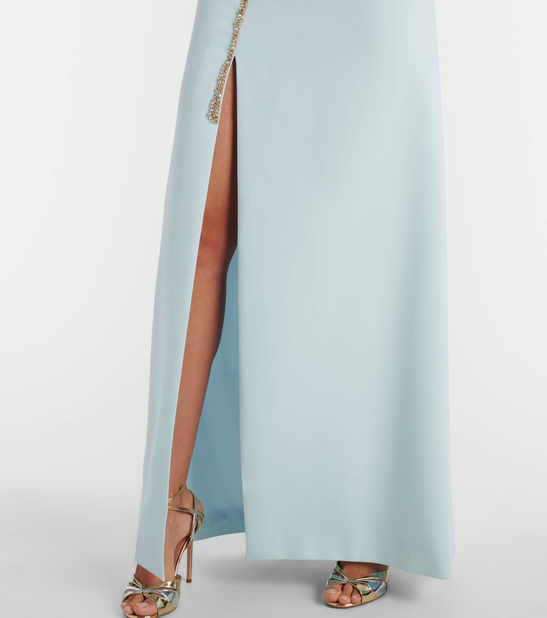 Faranna crystal-embellished crêpe gown - 5