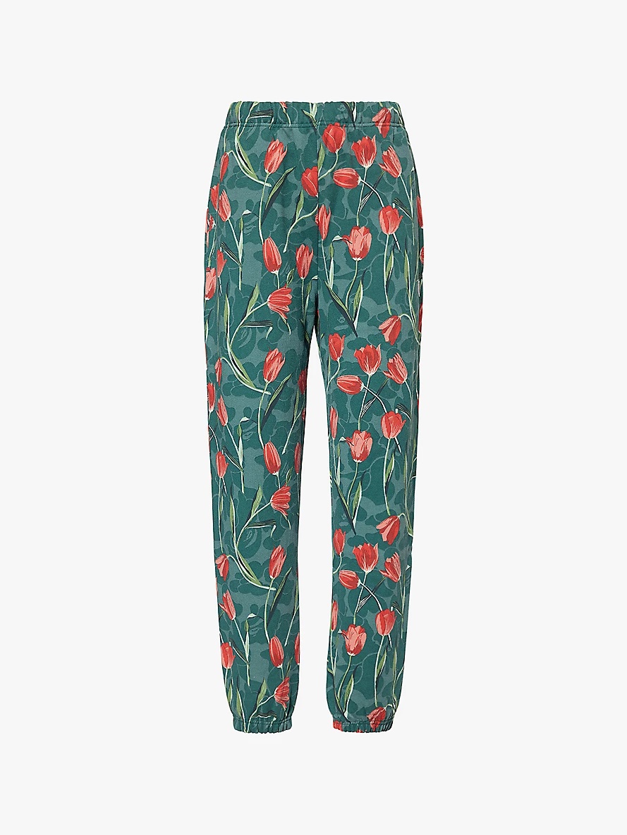 Tulip Camo tapered-leg cotton-jersey jogging bottoms - 1