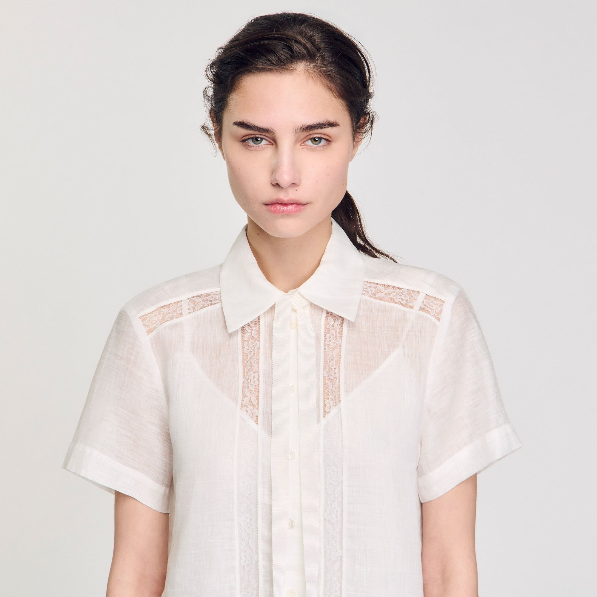 MINI DRESS WITH LACE DETAILS - 3