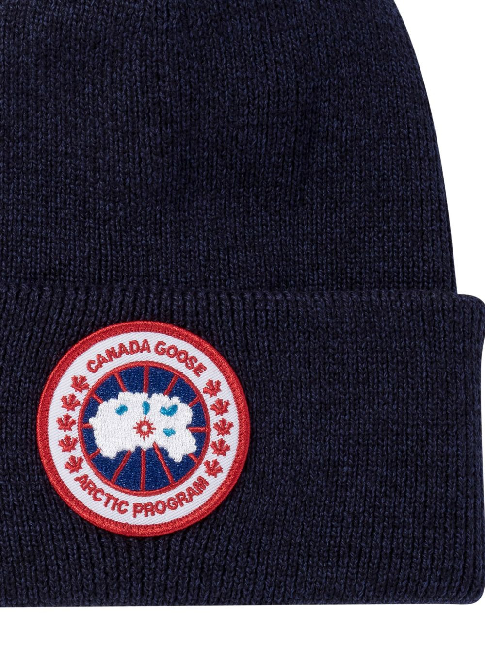 logo-patch wool beanie - 3