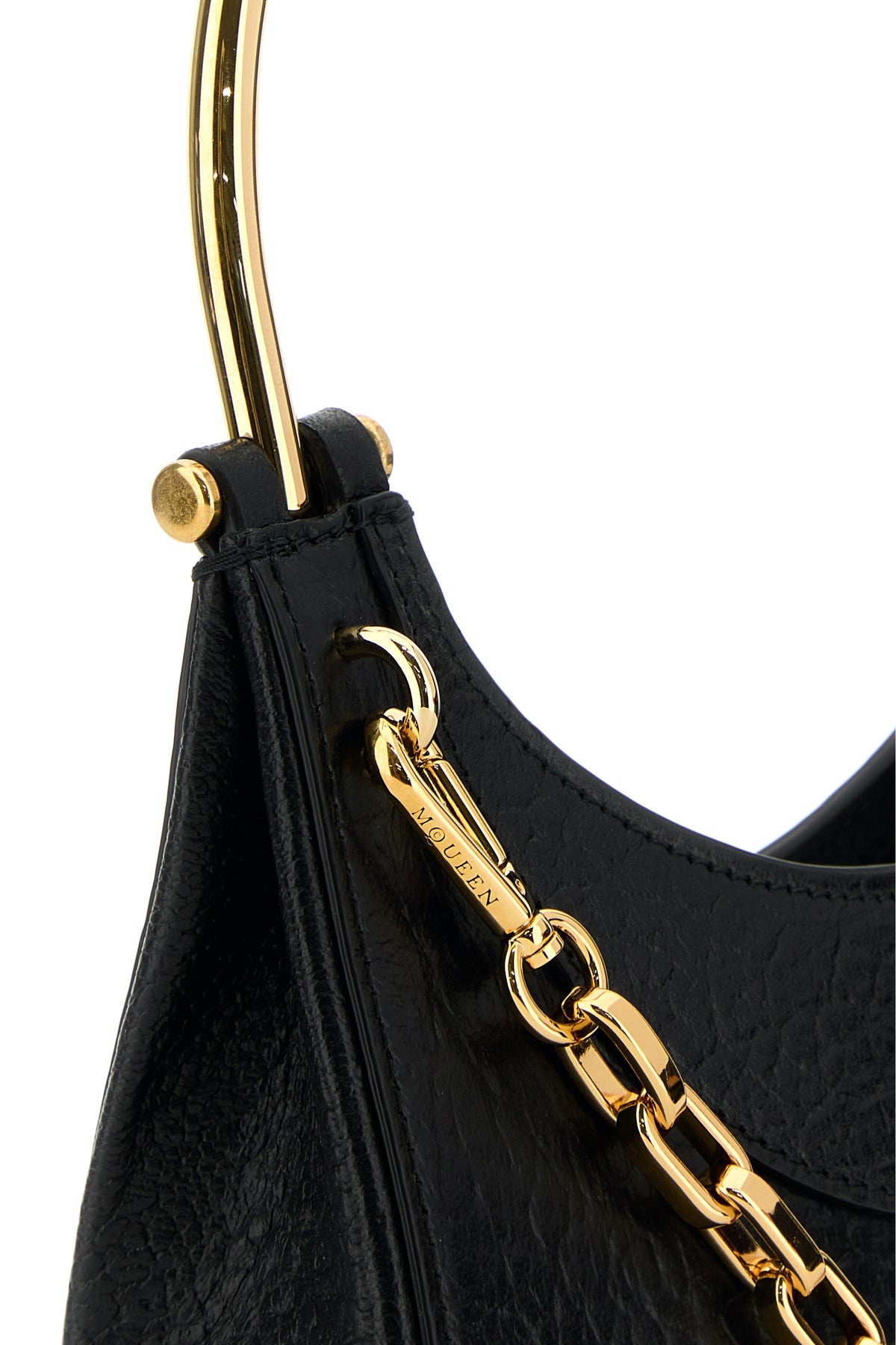 Black leather mini Cross-Bar handbag - 4
