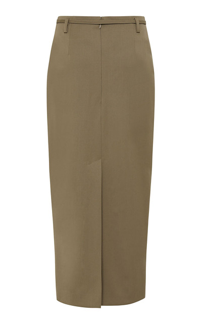 ST. AGNI Kelp Belted Stretch-Wool Pencil Skirt brown outlook