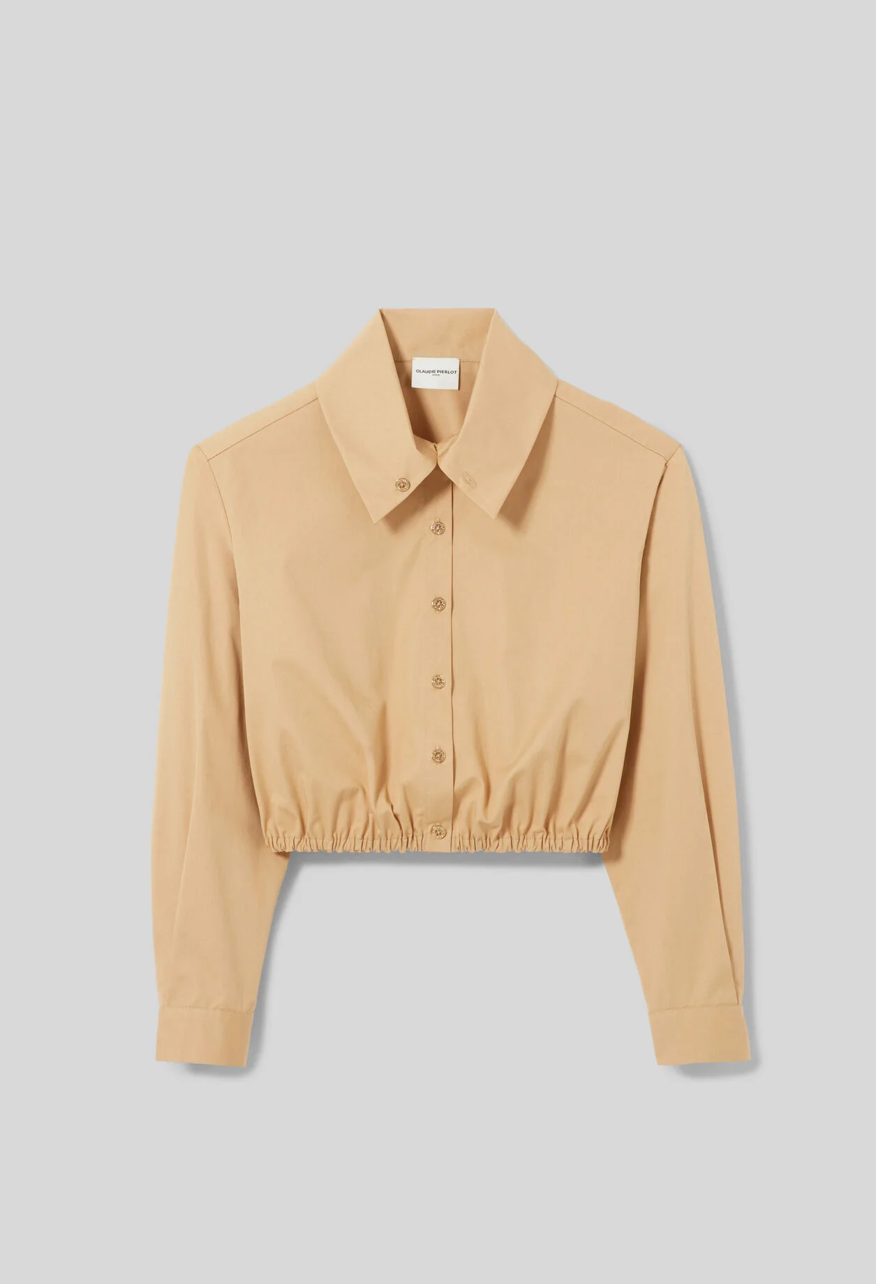 CROPPED HIGH NECK SHIRT - 1