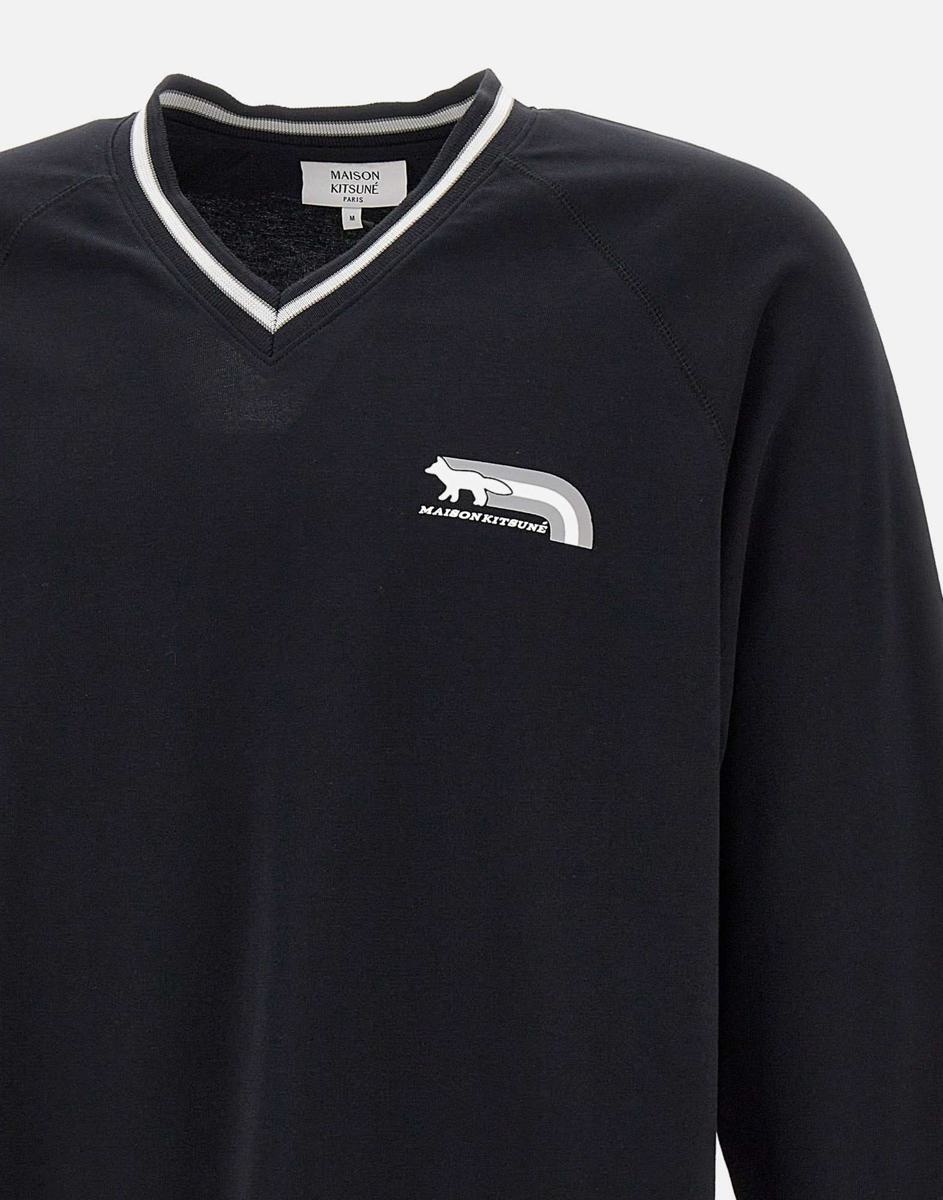 Tシャツ・カットソー Maison Kitsune\"Flash Fox\" t-shirt raglan sleeves Black Maison Kitsuné Flash Fox Raglan T-shirt | Black | FARFETCH