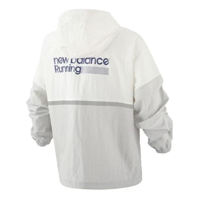 (WMNS) New Balance Authentic Sport Jacket 'White Grey' 5AD37632-LGR - 2