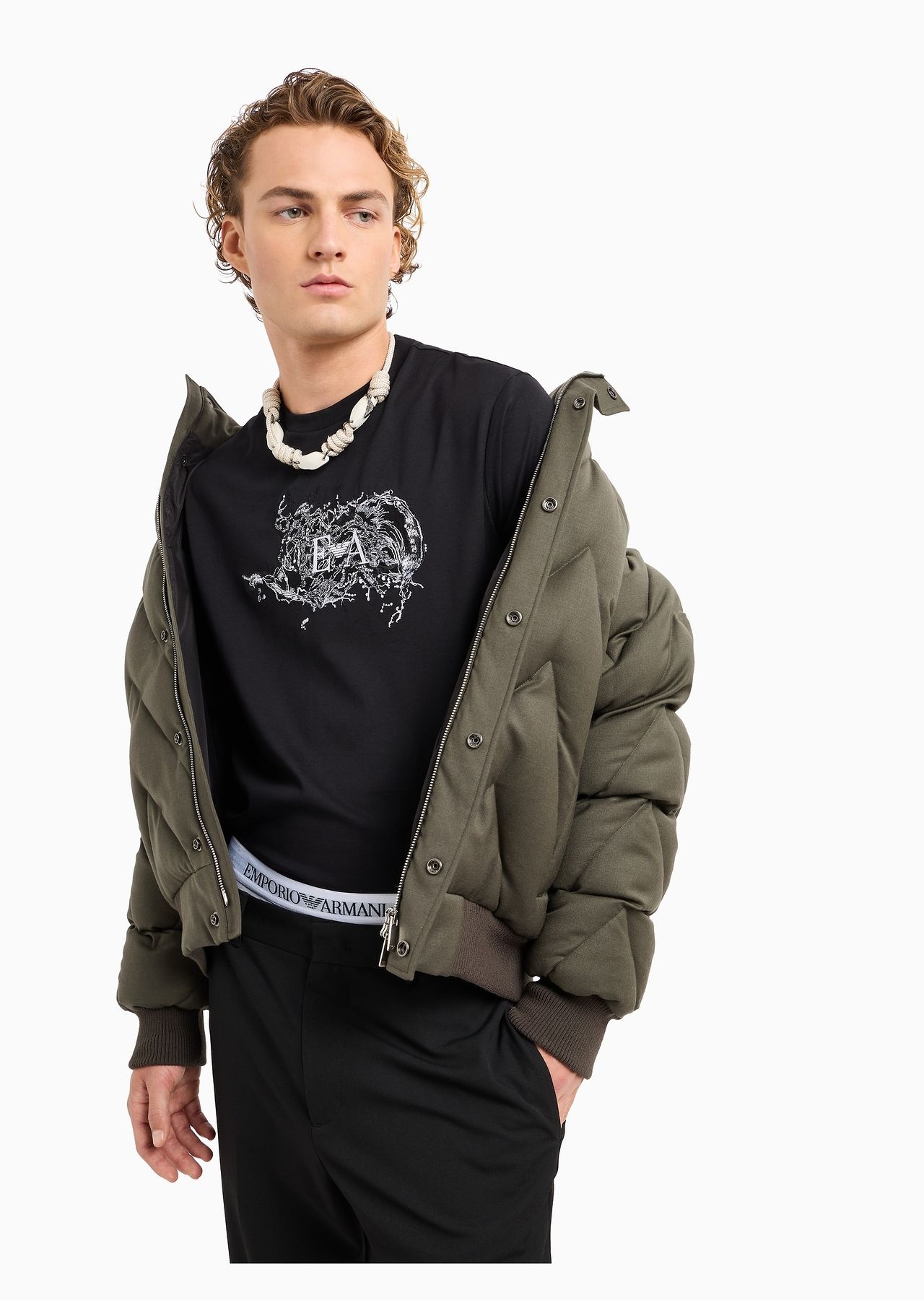 EMPORIO ARMANI▼ASV ダブルジャージー ロゴ スウェットシャツ EMPORIO ARMANI トレーナー スウェット 「エンポリオ アルマーニ
