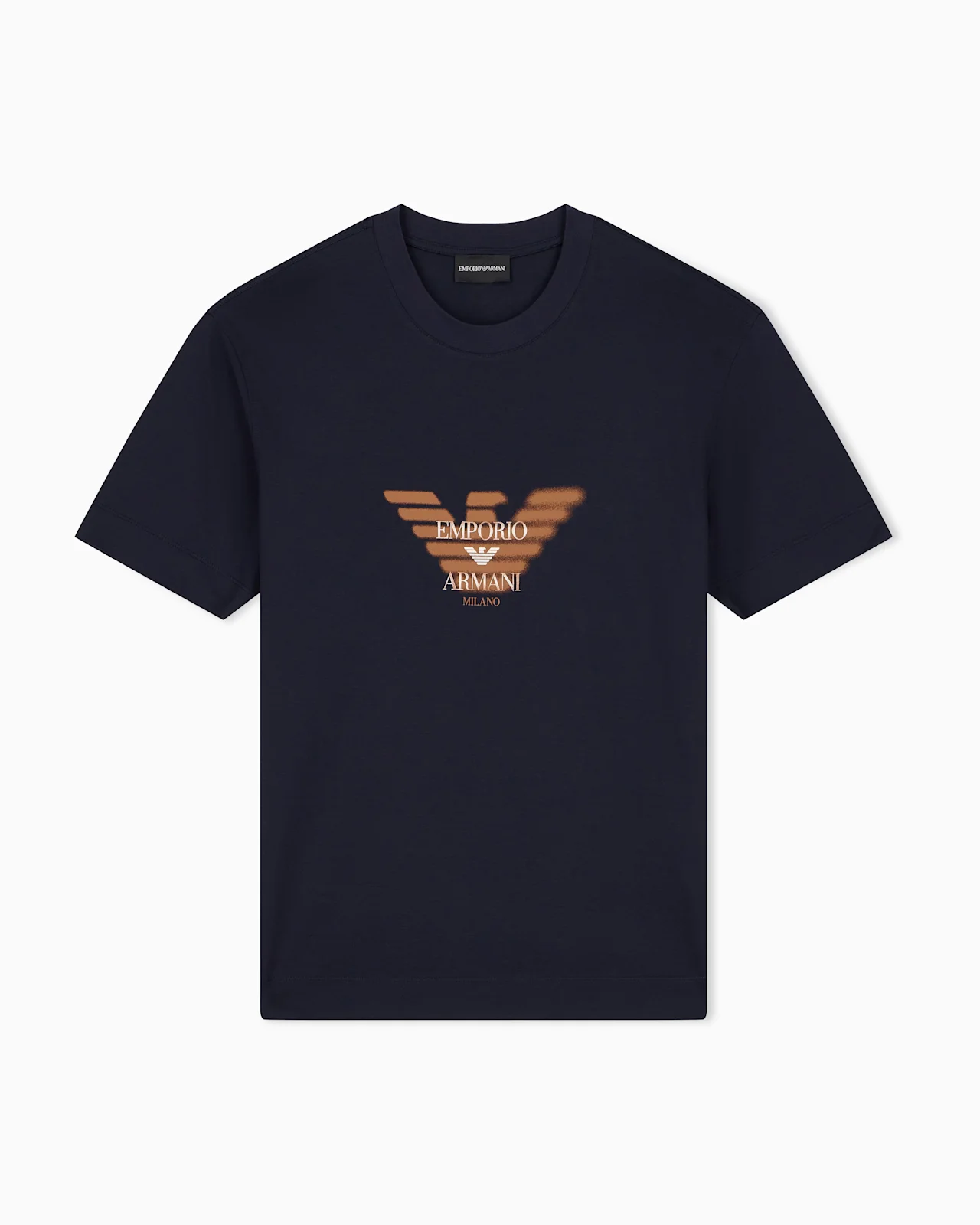 LYOCELL BLEND JERSEY T-SHIRT WITH GRAFFITI EAGLE LOGO PRINT - 1