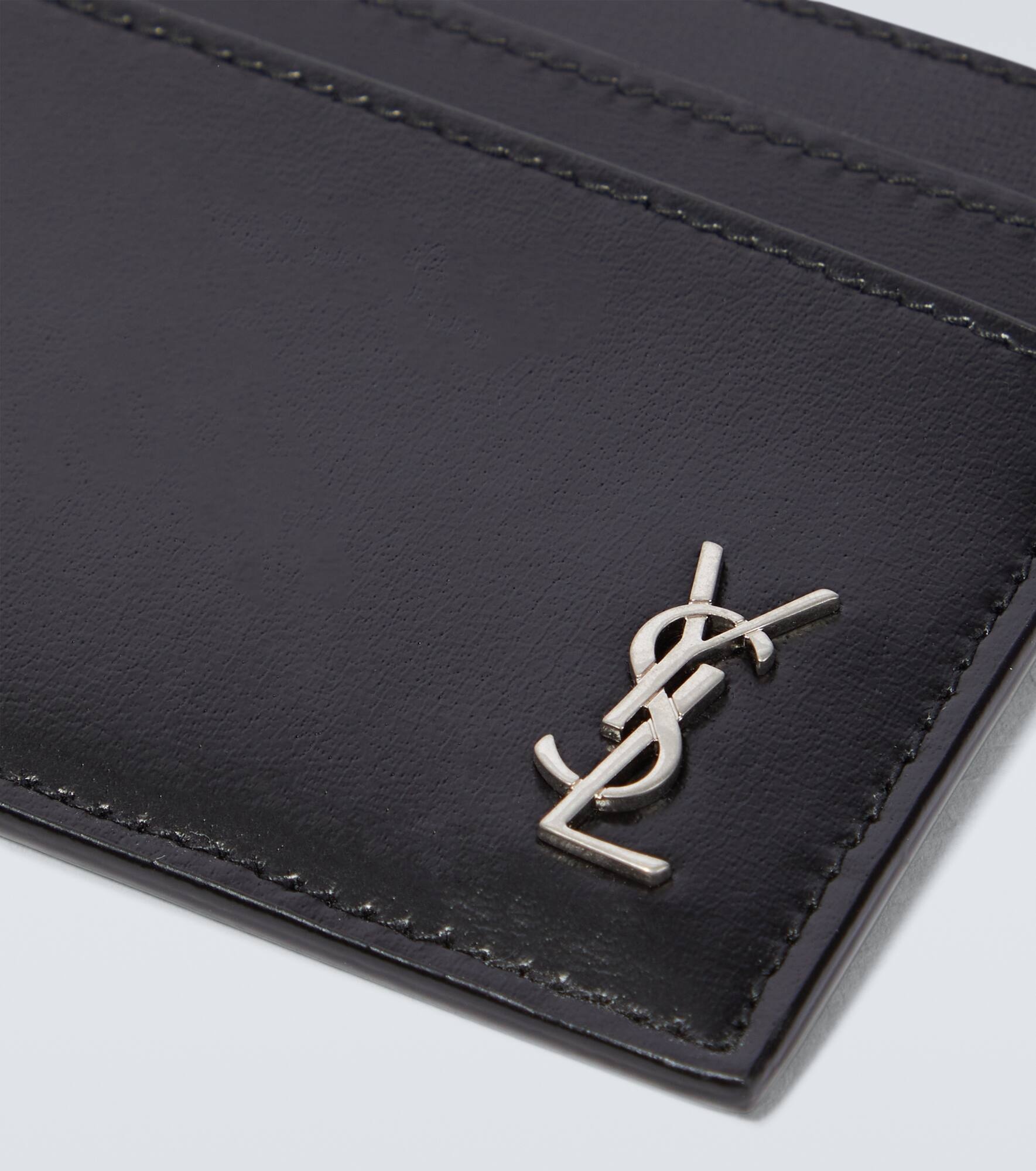 Tiny Cassandre leather cardholder - 3