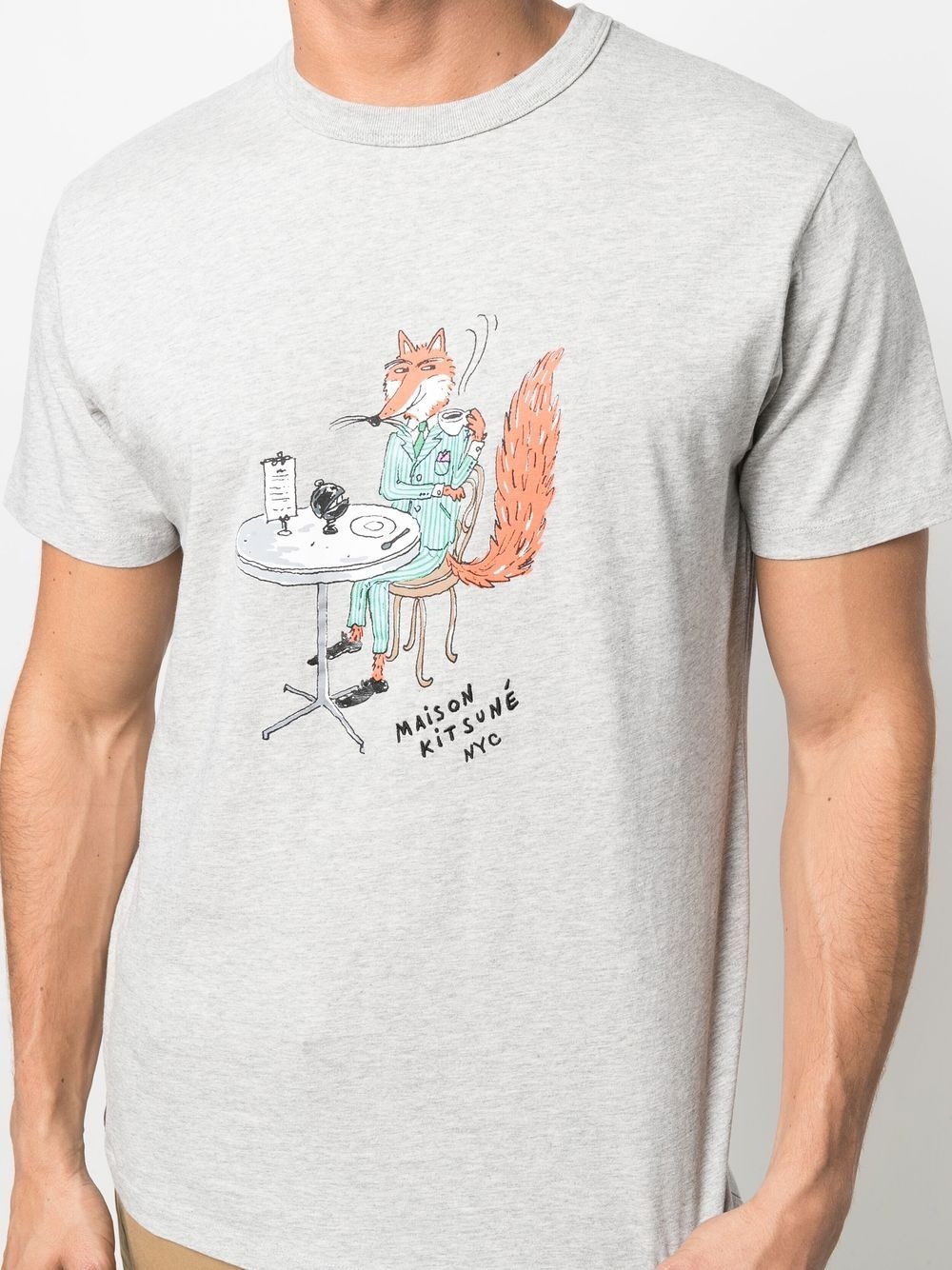 Oly Coffee Fox-print cotton T-Shirt - 4