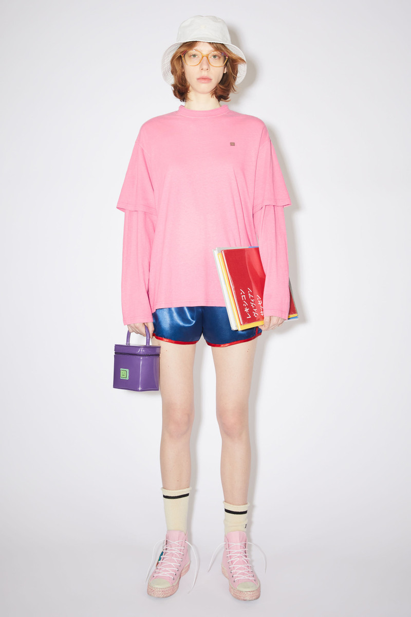 Acne Studios Print high top sneakers - Pink/Off white outlook