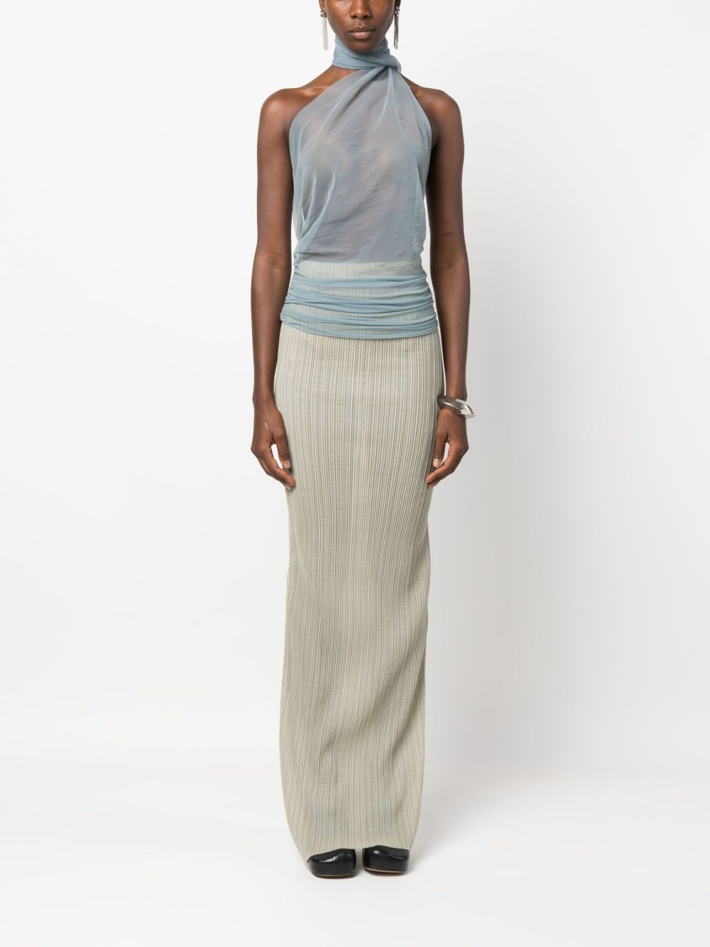 pleated maxi skirt - 2