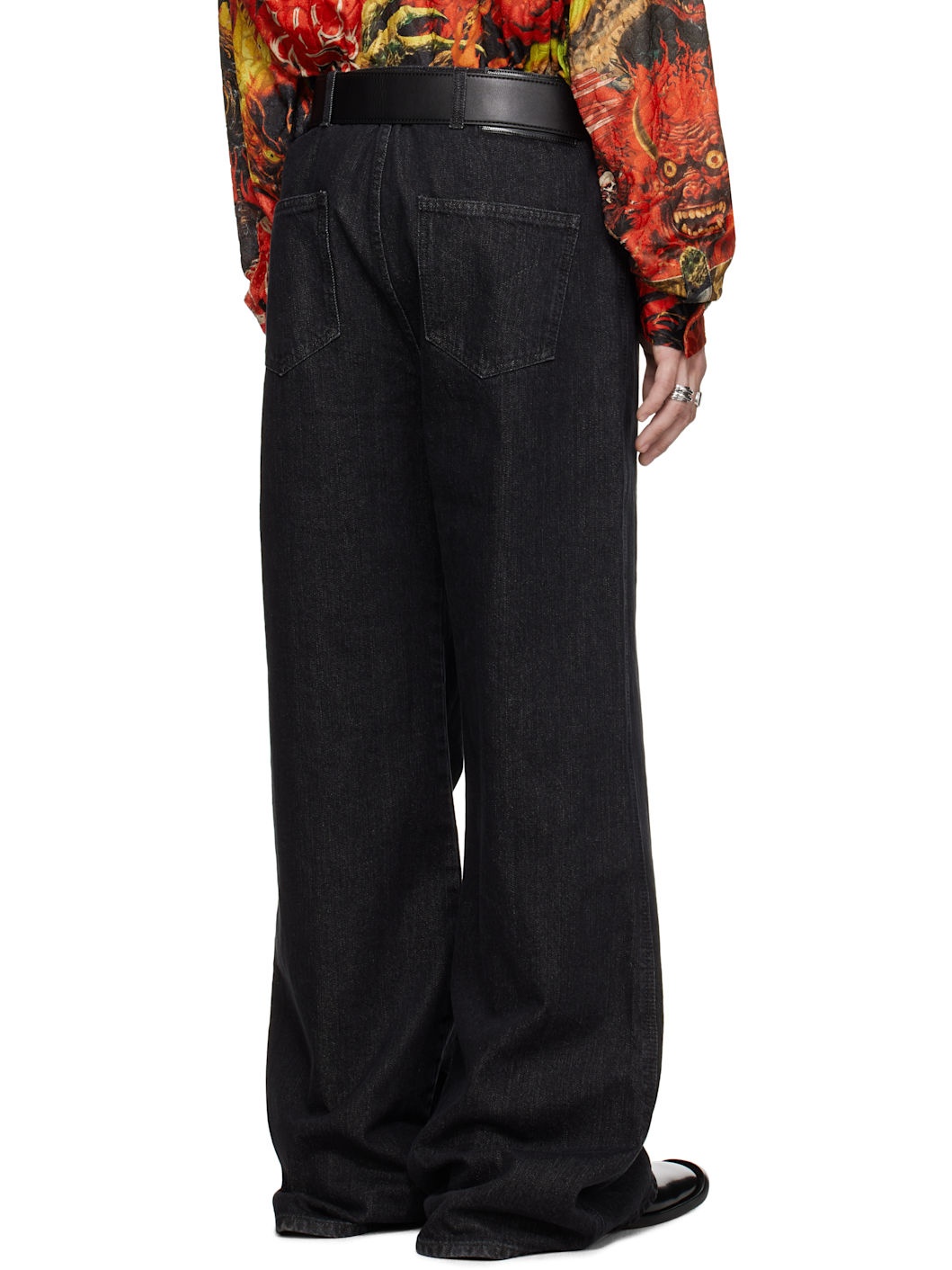 Black Vintage Wash Phat Jeans - 3