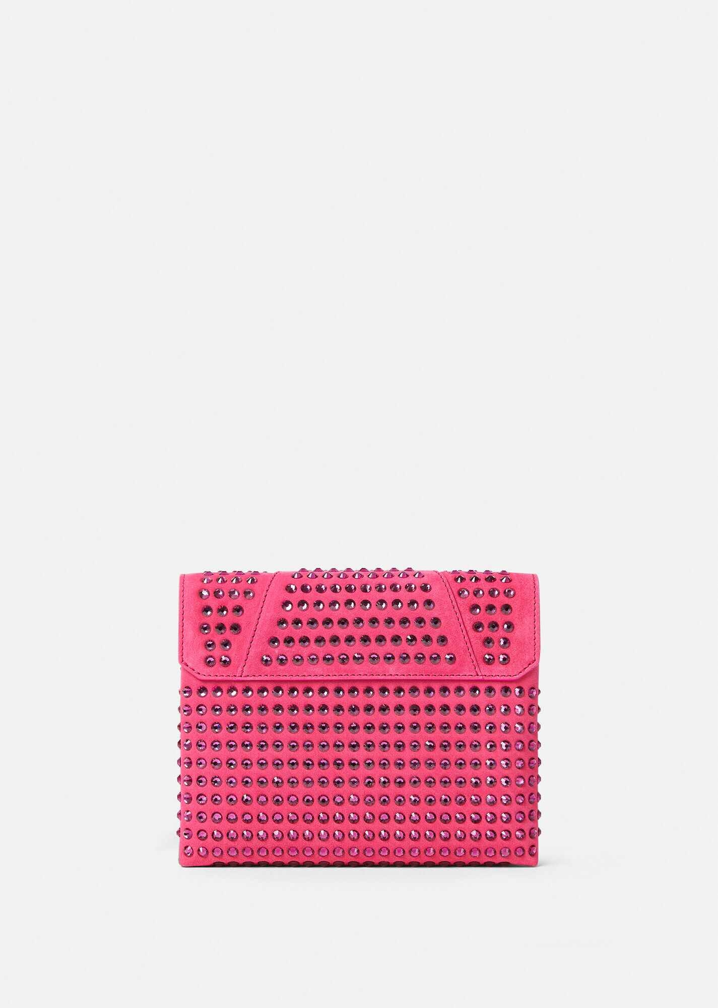 Virtus Suede Crystal Clutch - 4
