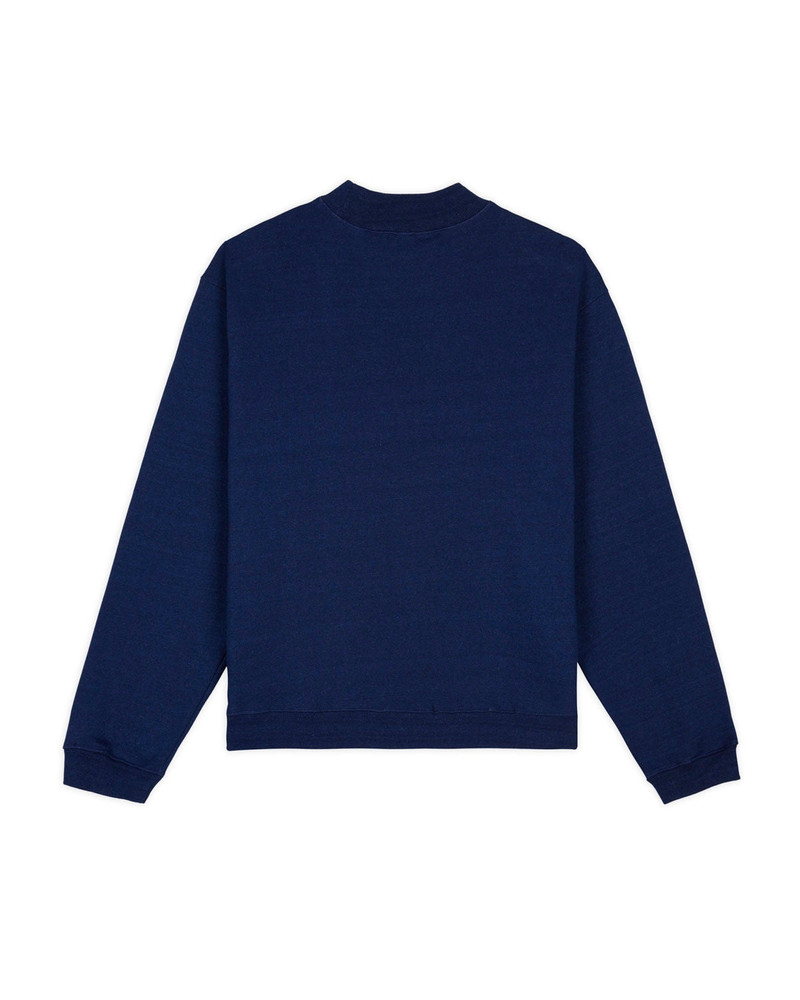 BRAIN DEAD Mockneck Sweatshirt - Indigo outlook