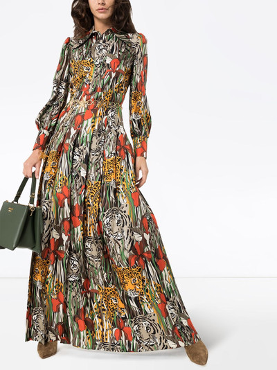 GUCCI garden print maxi dress outlook