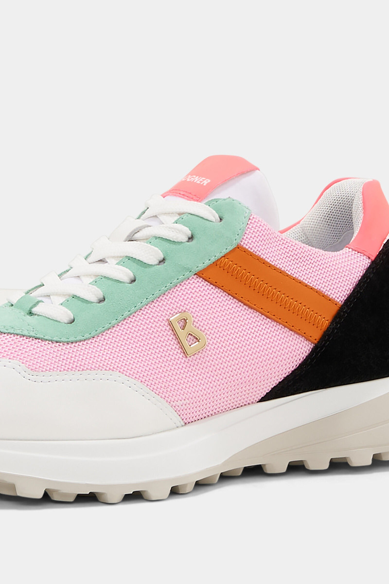 Charlotte Sneakers in Rose/White/Green 4