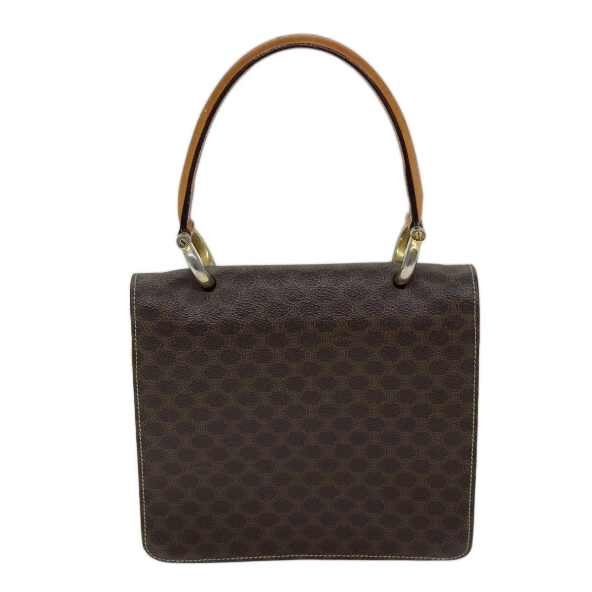 CELINE Macadam Canvas Hand Bag Pvc Brown - 2
