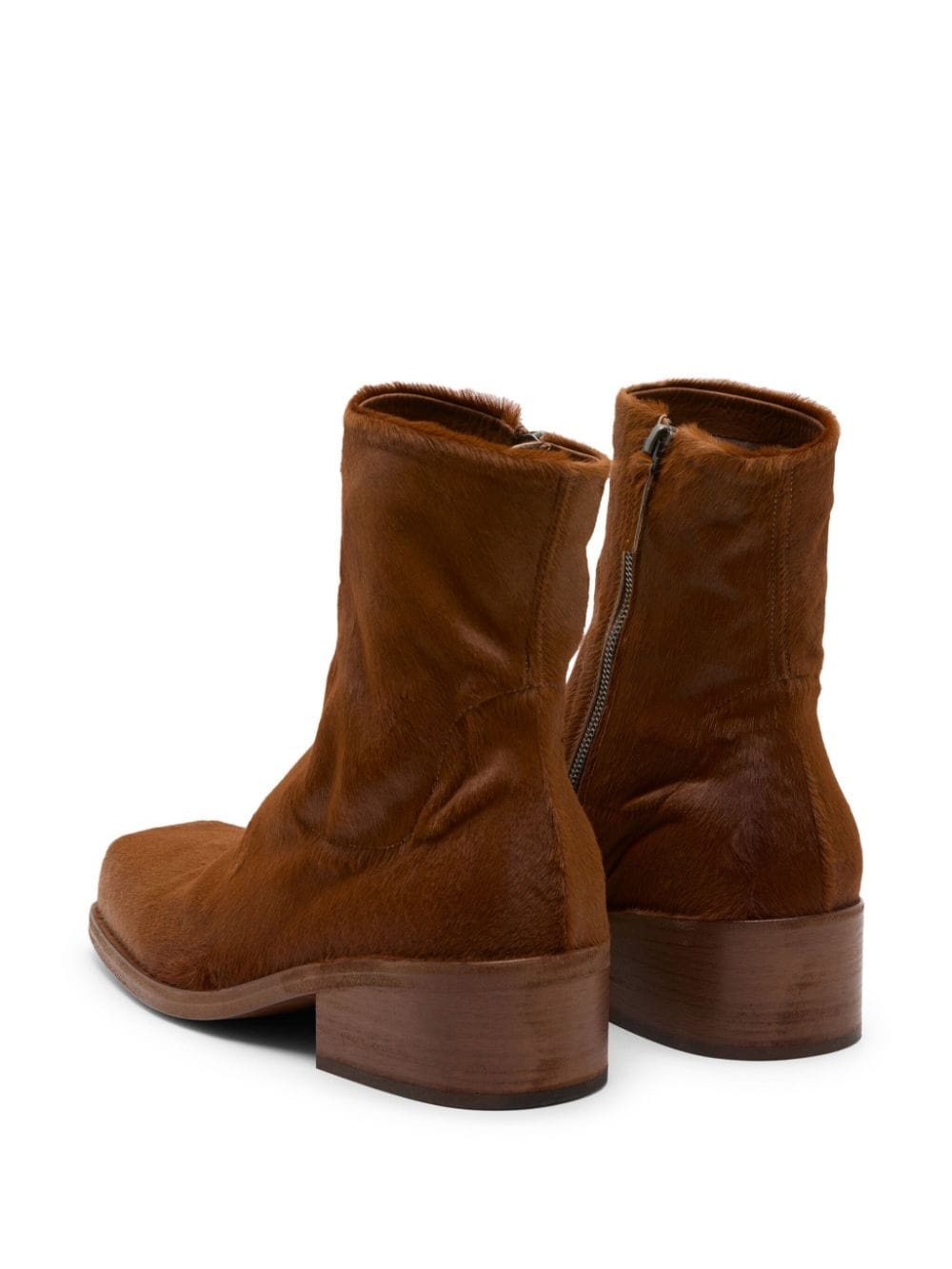 square-toe ankle boots - 6