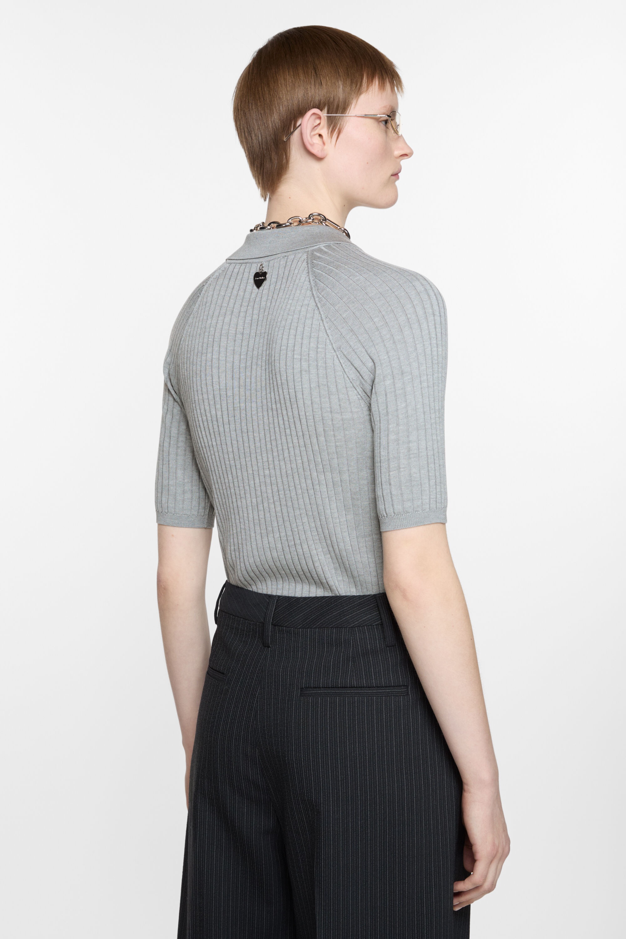Polo silk t-shirt - Grey - 3