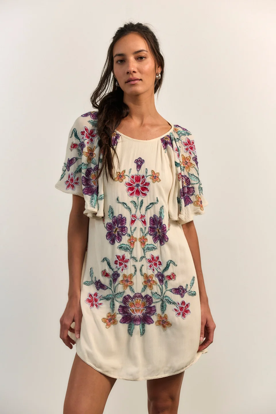Tropics Beaded Mini Dress - 1