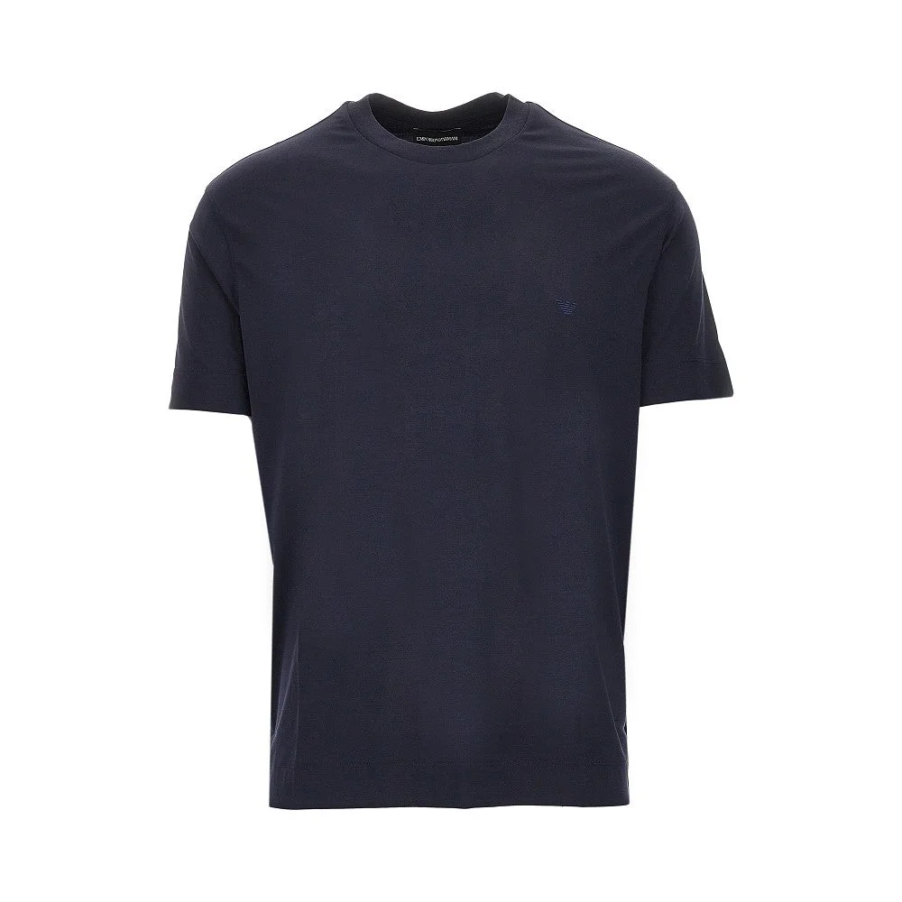 STRETCH JERSEY T-SHIRT WITH EAGLE EMBROIDERY - 1