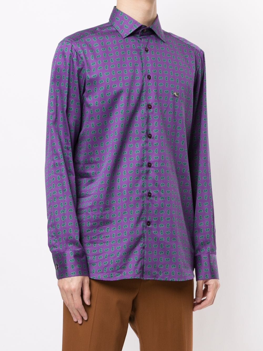 paisley-print cotton shirt - 3