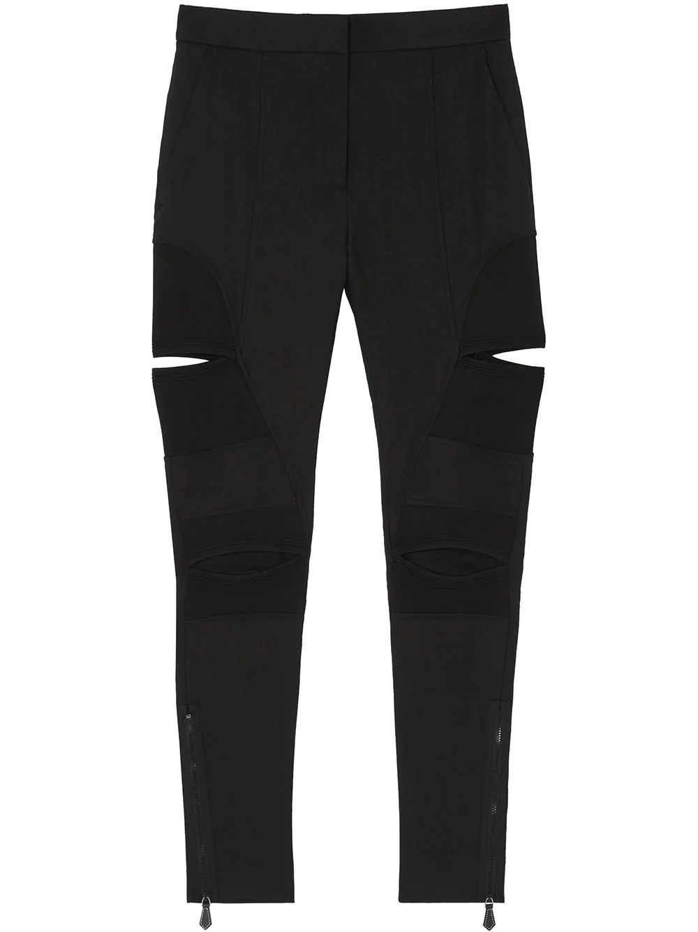 cut-out detail skinny-fit trousers - 1