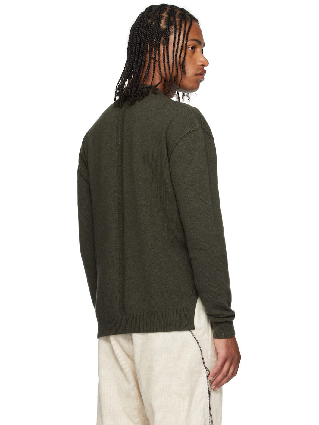 Khaki Concordians Round Neck Sweater - 3