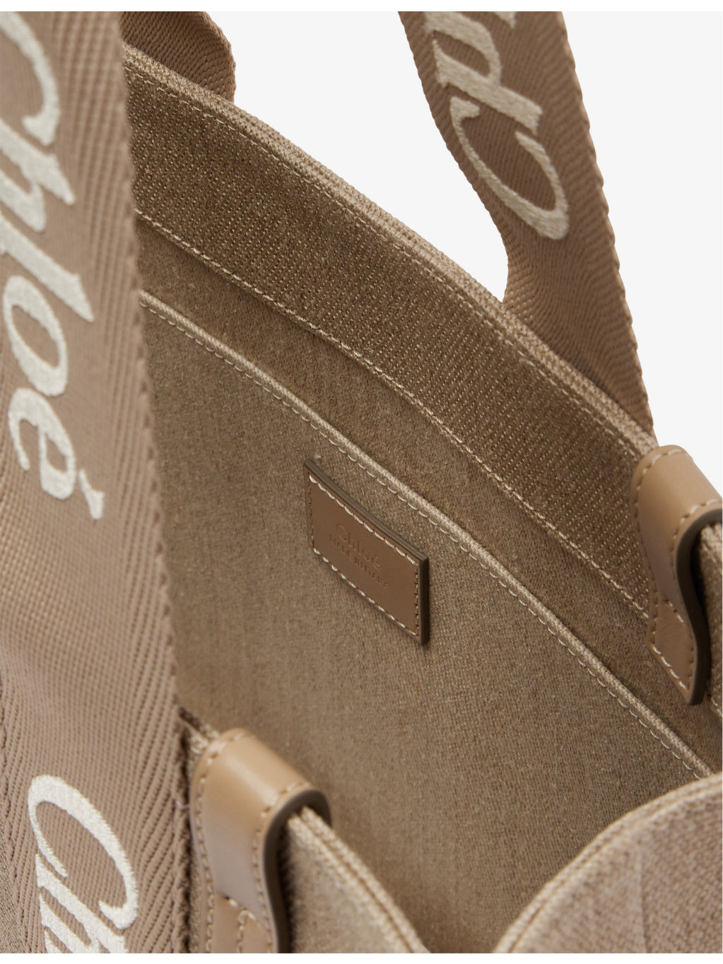 Woody medium linen tote bag - 5