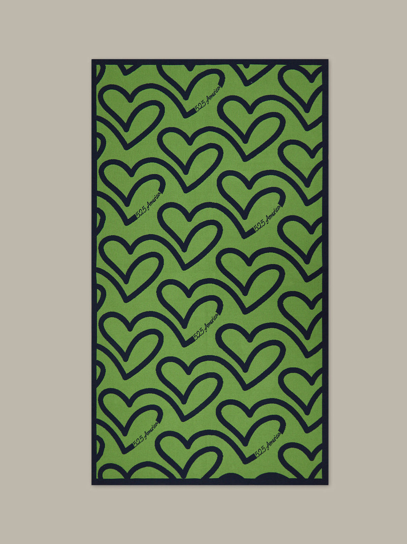 525 america Wisteria: Heart and Logo Cotton Throw outlook