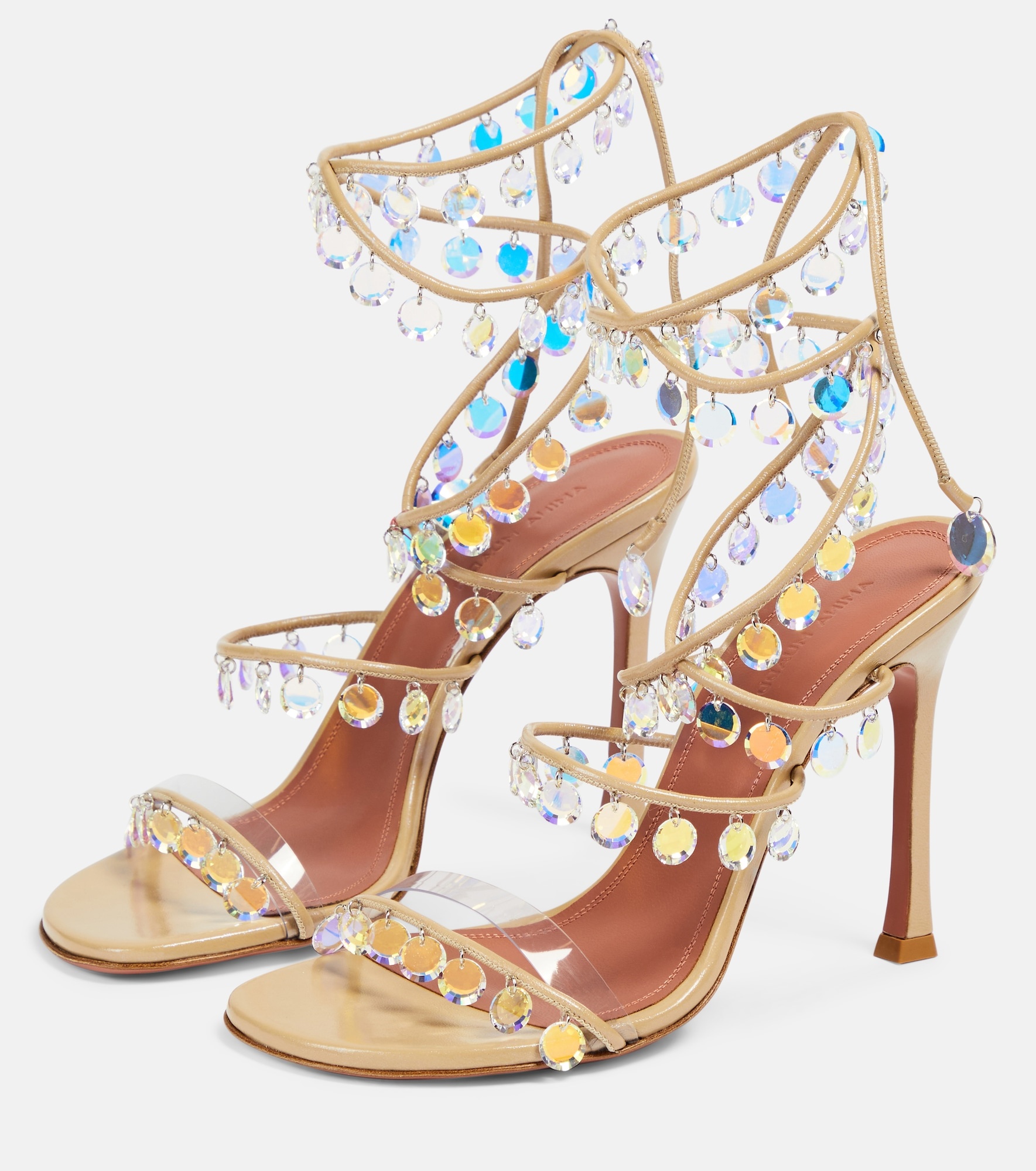 Tina 105 embellished leather sandals - 5