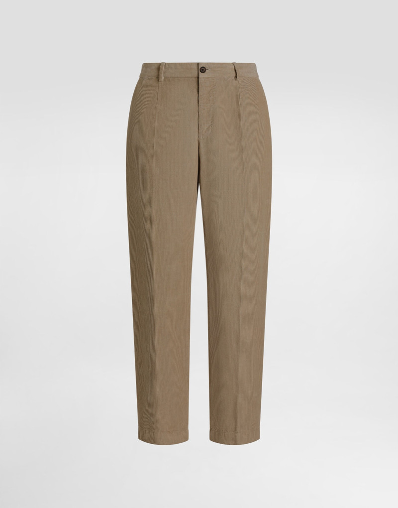 Garment-dyed velvet trousers 1