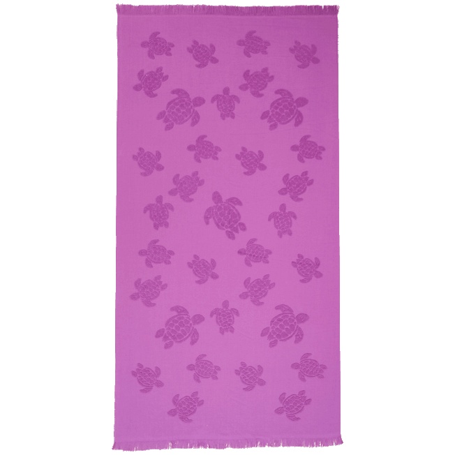 Beach Fouta in Organic Cotton Turtles Jacquard - 1