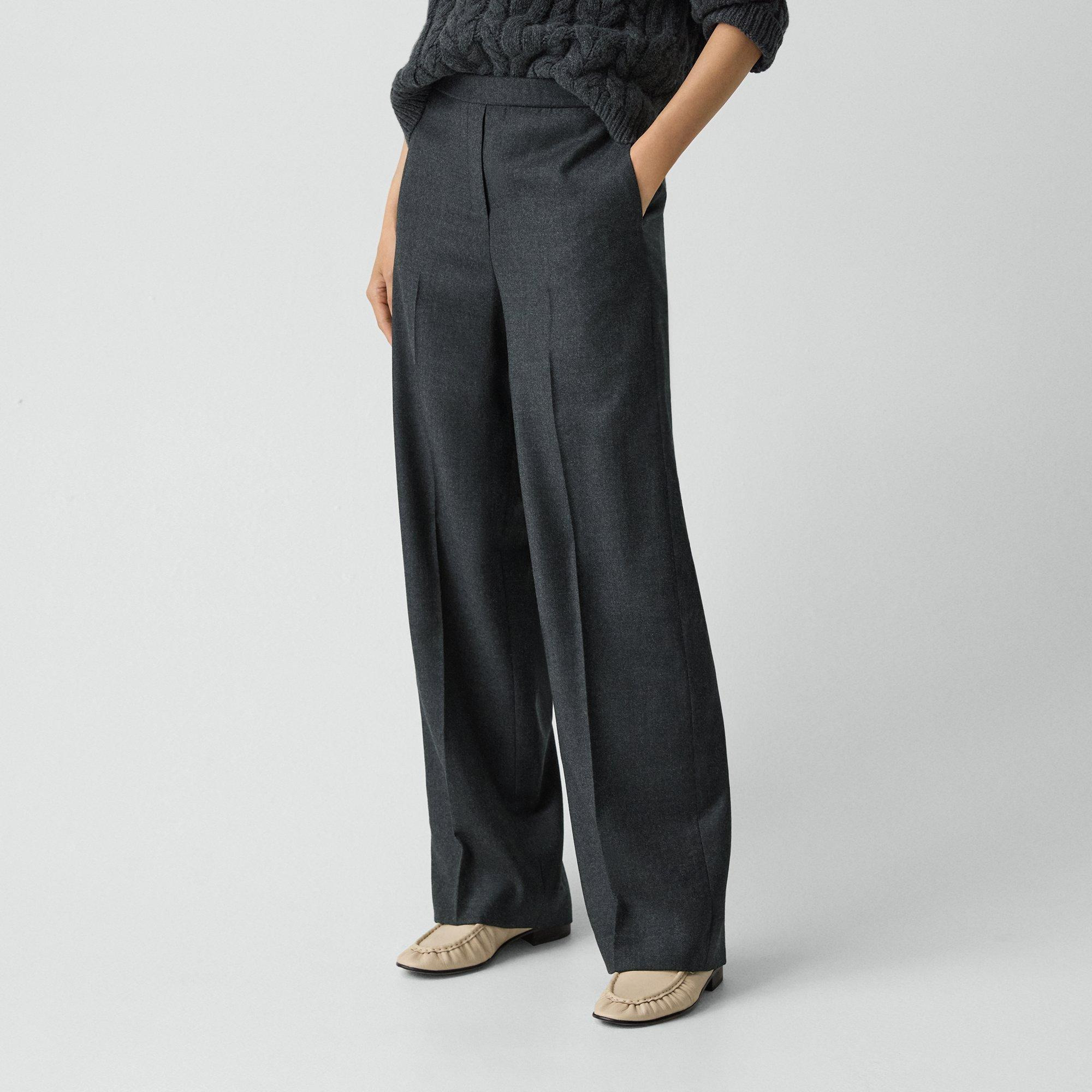 Wide-Leg Pull-On Pant in Sleek Flannel - 5