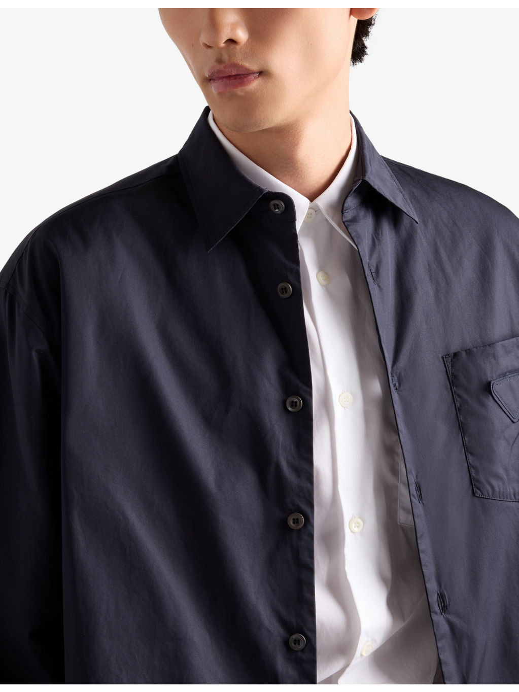 Triangle-Logo Padded Cotton Shirt - 3