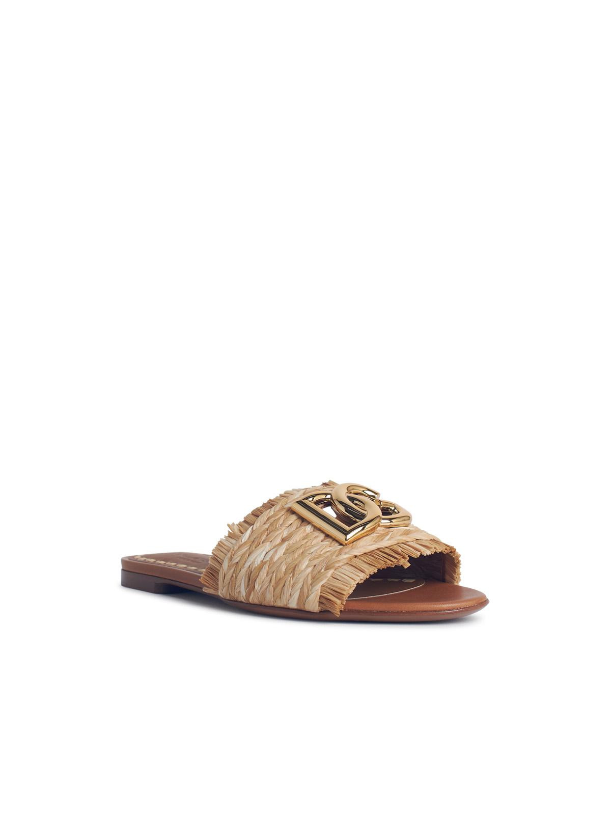 Dolce & Gabbana Beige Raffia Braid Slipper Women - 2
