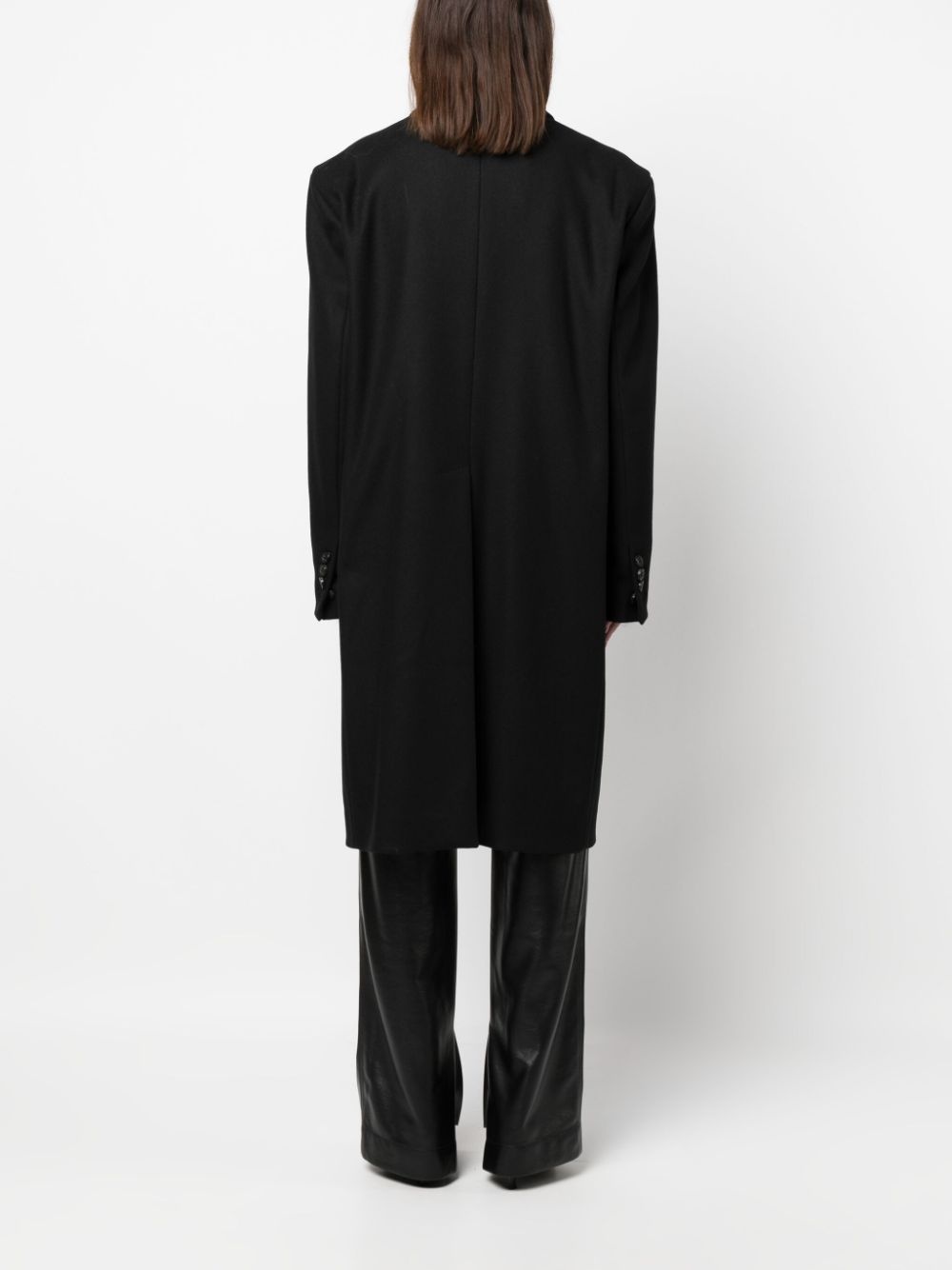double-breasted virgin wool coat - 4