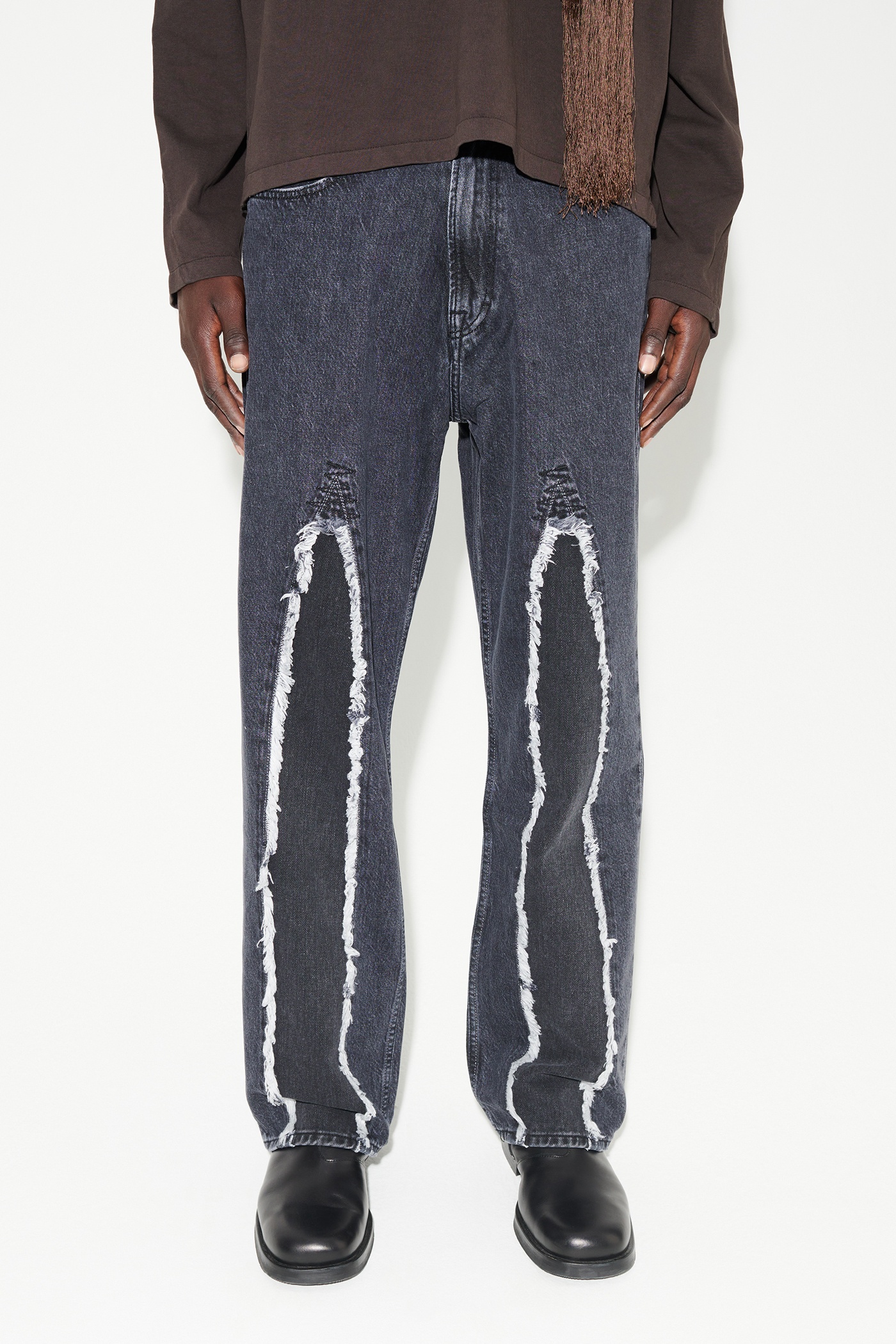 Third Cut Black Slash Denim - 3