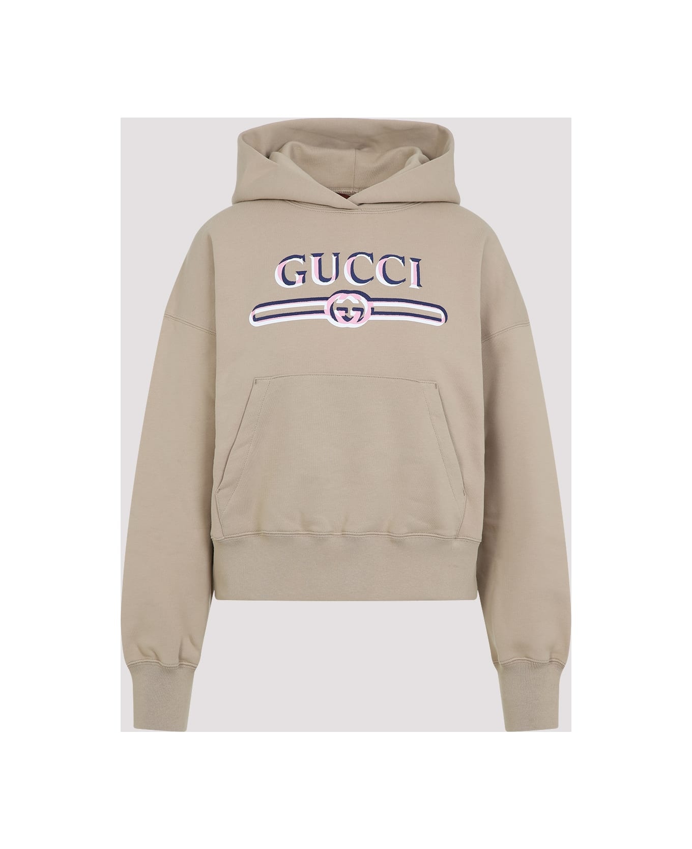Beige Cotton Sweatshirt - 3