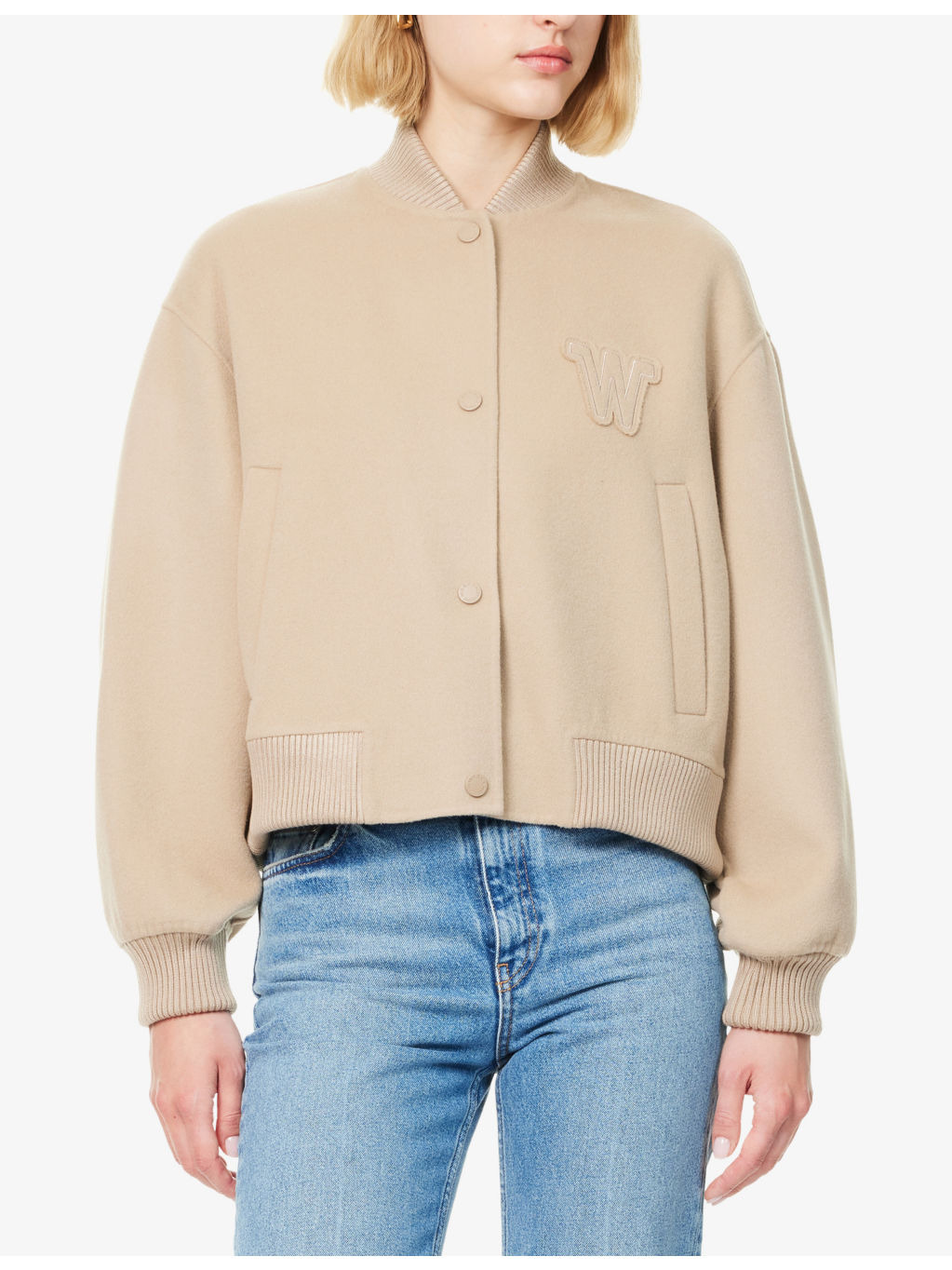 Zelante Logo-Embroidered Wool-Blend Bomber Jacket - 3