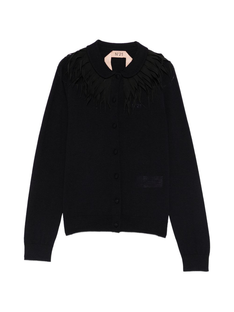 collar knitted cardigan 1