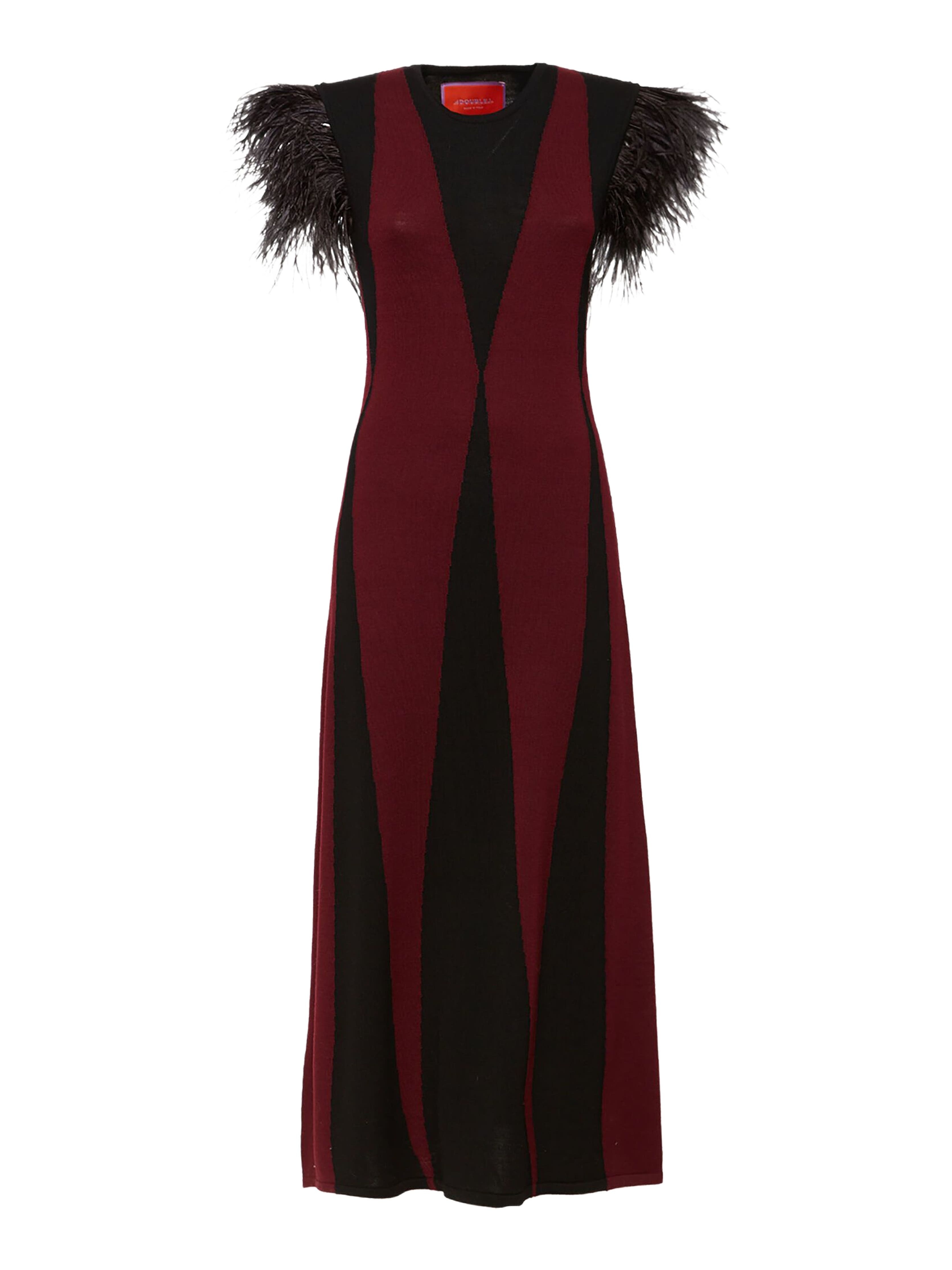 La DoubleJ Harlequin Sleeveless Dress Bordeux / Black at Nordstrom - 2