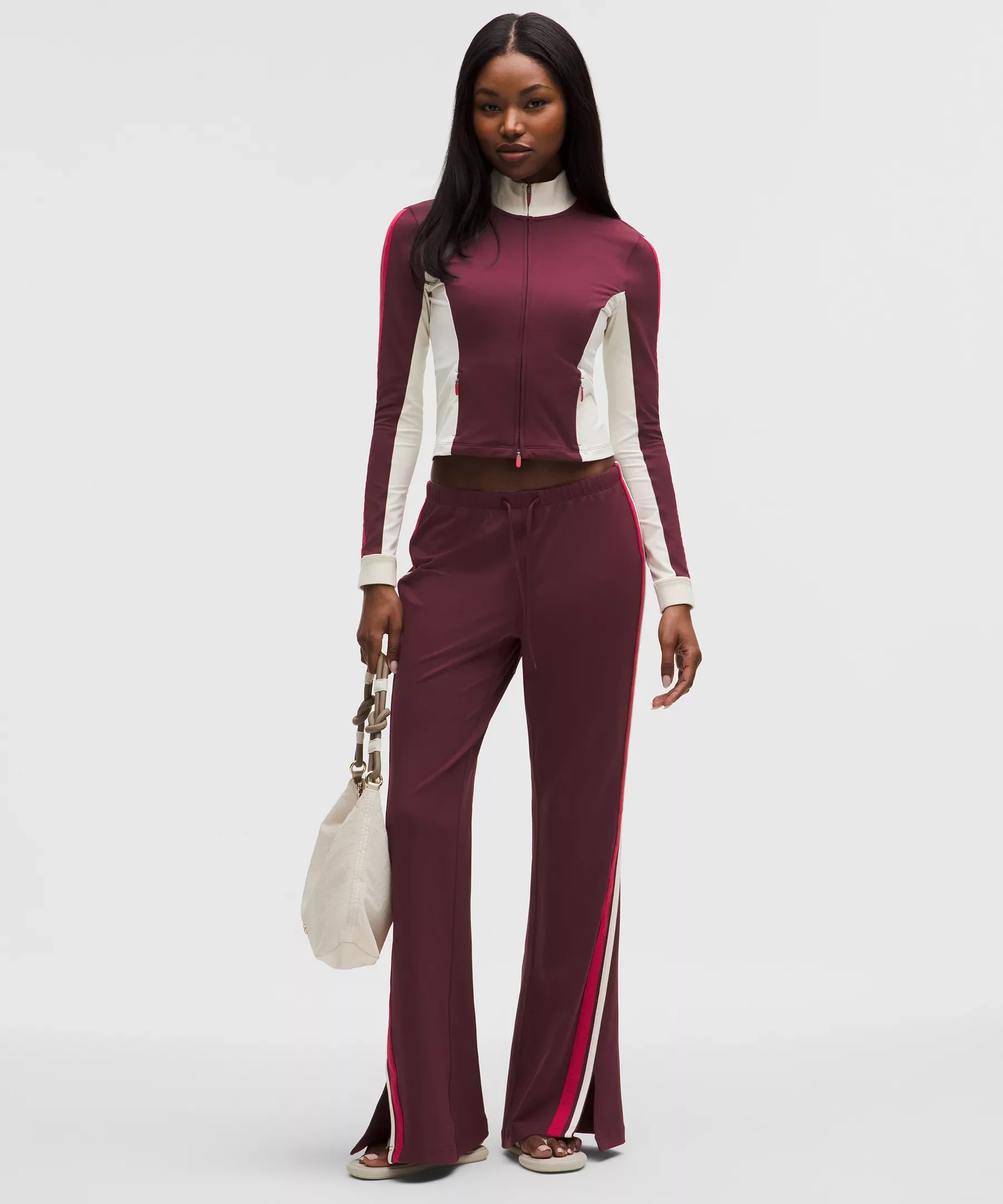 Striped Slim-Fit Mid-Rise Track Pant - 1